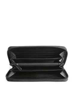 Mellow Leather Geldbörse genarbtes Kalbsleder schwarz