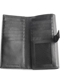 Mellow Leather Geldbörse genarbtes Kalbsleder schwarz