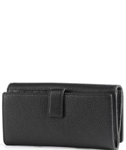 Mellow Leather Geldbörse genarbtes Kalbsleder schwarz