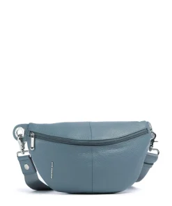 Mellow Leather Gürteltasche genarbtes Kalbsleder blaugrau