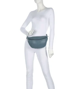 Mellow Leather Gürteltasche genarbtes Kalbsleder blaugrau