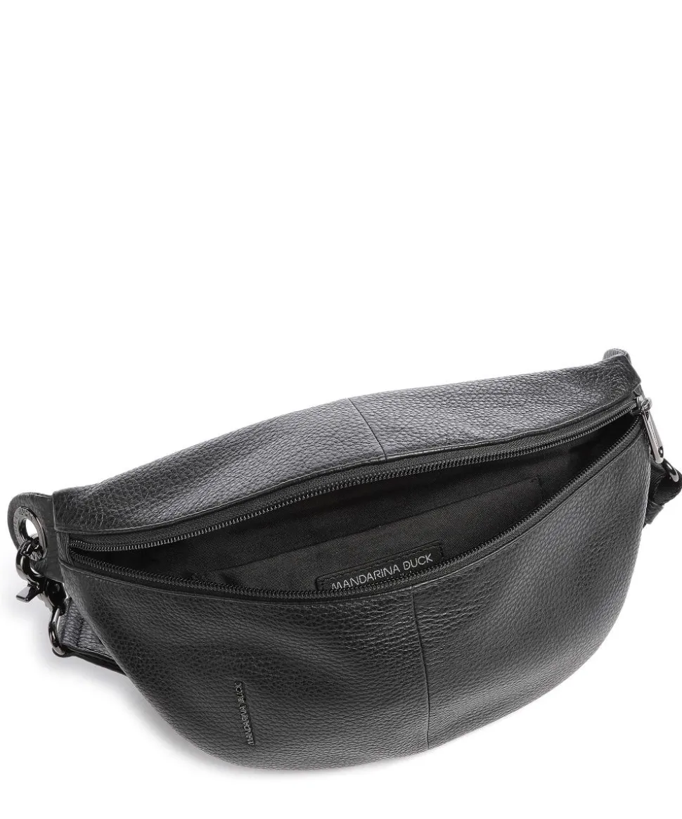 Mellow Leather Gürteltasche genarbtes Kalbsleder schwarz
