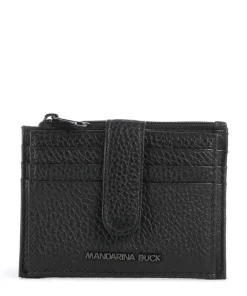 Mellow Leather Kreditkartenetui genarbtes Kalbsleder schwarz