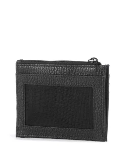 Mellow Leather Kreditkartenetui genarbtes Kalbsleder schwarz