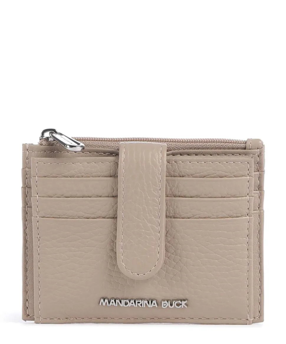 Mellow Leather Kreditkartenetui genarbtes Kalbsleder beige