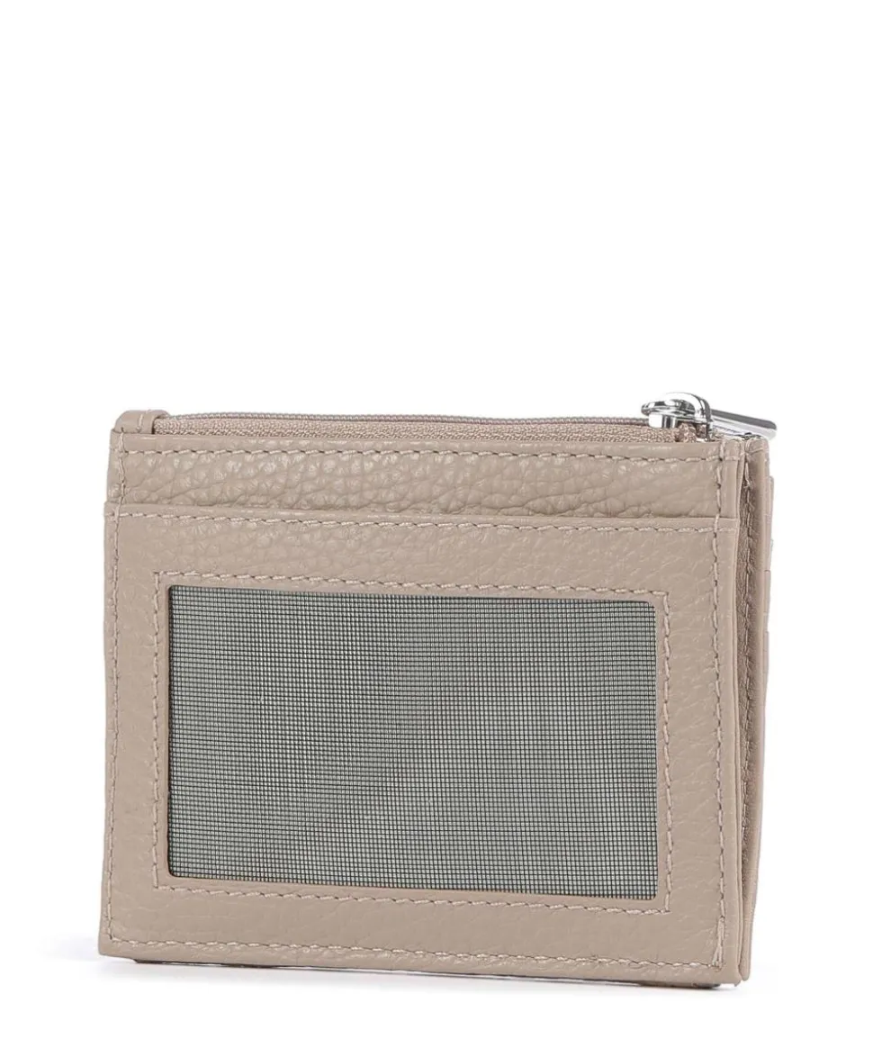 Mellow Leather Kreditkartenetui genarbtes Kalbsleder beige