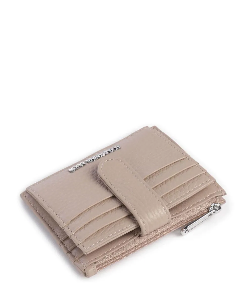 Mellow Leather Kreditkartenetui genarbtes Kalbsleder beige