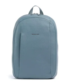 Mellow Leather Rucksack 13″ genarbtes Kalbsleder blaugrau