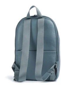 Mellow Leather Rucksack 13″ genarbtes Kalbsleder blaugrau