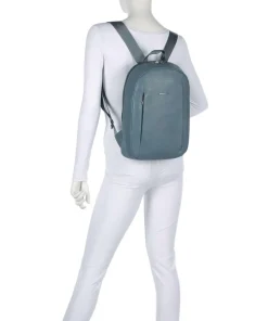 Mellow Leather Rucksack 13″ genarbtes Kalbsleder blaugrau