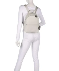 Mellow Leather Rucksack genarbtes Kalbsleder creme