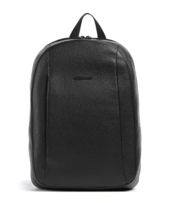 Mellow Leather Rucksack genarbtes Kalbsleder schwarz