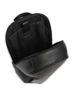 Mellow Leather Rucksack genarbtes Kalbsleder schwarz