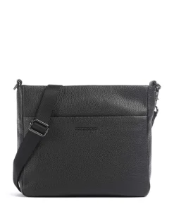 Mellow Leather Umhängetasche genarbtes Kalbsleder schwarz