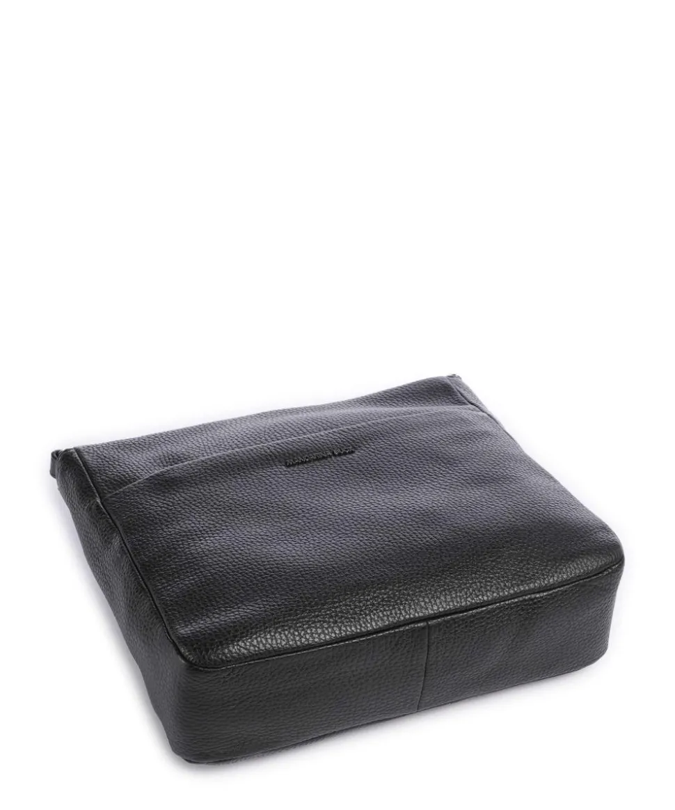 Mellow Leather Umhängetasche genarbtes Kalbsleder schwarz