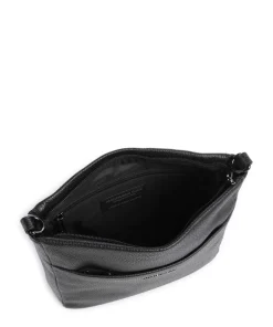 Mellow Leather Umhängetasche genarbtes Kalbsleder schwarz