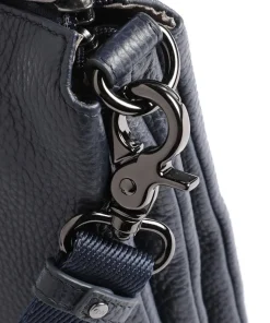 Mellow Leather Umhängetasche genarbtes Kalbsleder navy