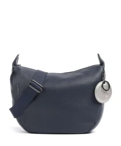 Mellow Leather Umhängetasche genarbtes Kalbsleder navy
