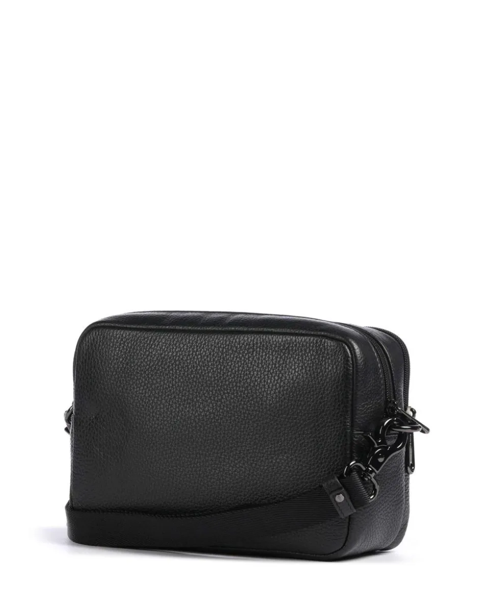 Mellow Leather Umhängetasche genarbtes Kalbsleder schwarz