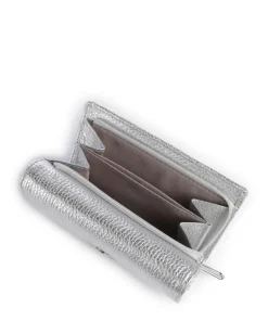 Mellow Metal Geldbörse genarbtes Kalbsleder silber