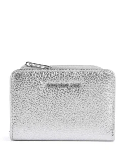 Mellow Metal Geldbörse genarbtes Kalbsleder silber