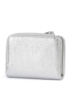 Mellow Metal Geldbörse genarbtes Kalbsleder silber