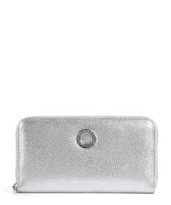 Mellow Metal Geldbörse genarbtes Kalbsleder silber
