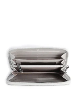 Mellow Metal Geldbörse genarbtes Kalbsleder silber