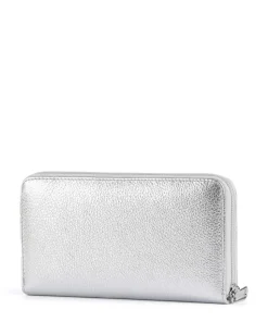 Mellow Metal Geldbörse genarbtes Kalbsleder silber