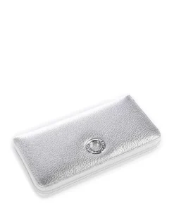 Mellow Metal Geldbörse genarbtes Kalbsleder silber