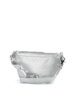 Mellow Metal Gürteltasche genarbtes Kalbsleder silber