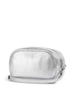 Mellow Metal Umhängetasche genarbtes Kalbsleder silber