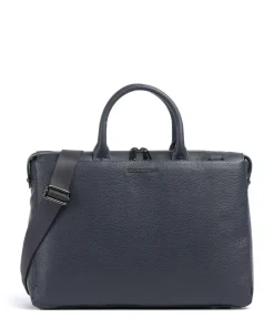 Mellow Urban Aktentasche 14″ genarbtes Kalbsleder dunkelblau