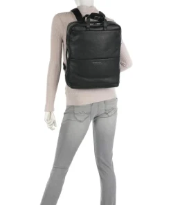 Mellow Urban Rucksack 13″ genarbtes Kalbsleder schwarz