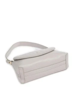 Melville S. Schultertasche fein genarbtes Leder hellgrau