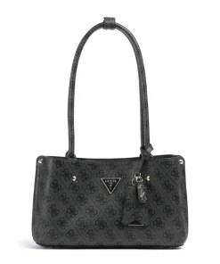 Meridian 4G Logo Schultertasche Lederimitat anthrazit