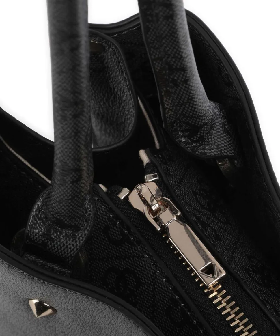 Meridian 4G Logo Schultertasche Lederimitat anthrazit