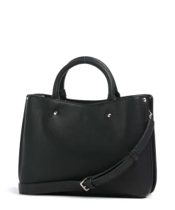 Meridian Handtasche Lederimitat schwarz
