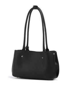 Meridian Schultertasche Lederimitat schwarz