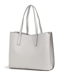 Meridian Shopper Lederimitat hellgrau