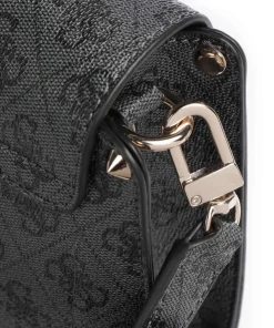 Meridian Umhängetasche Lederimitat dunkelgrau