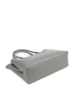 Meridiana L Shopper fein genarbtes Leder graugrün