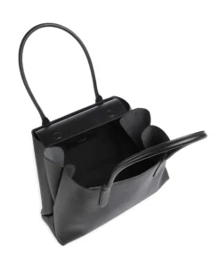 Meridiana L Shopper fein genarbtes Leder schwarz