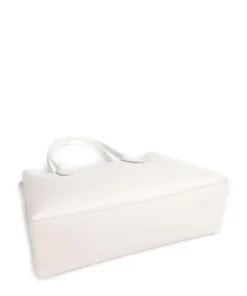 Meridiana L Shopper fein genarbtes Leder weiß