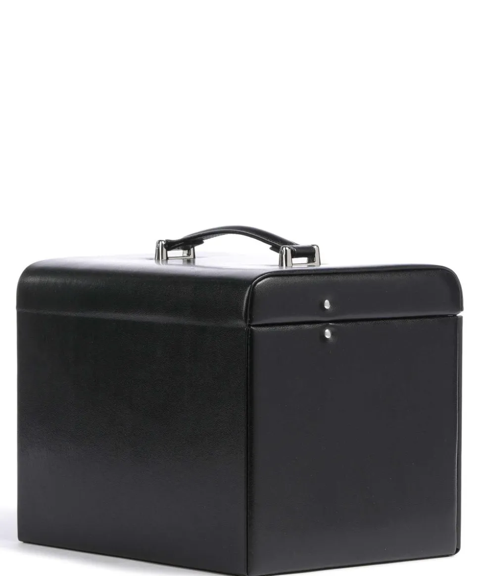 Merino 5 Etagen Schmuckkasten Lederimitat schwarz