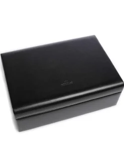 Merino 4 Etagen Schmuckkasten Lederimitat schwarz