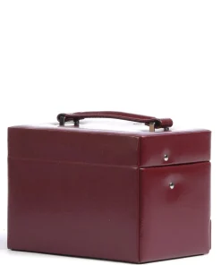 Merino 3 Etagen Schmuckkasten Lederimitat rot