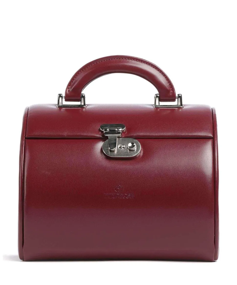 Merino 4 Etagen Schmuckkasten Lederimitat dunkelrot