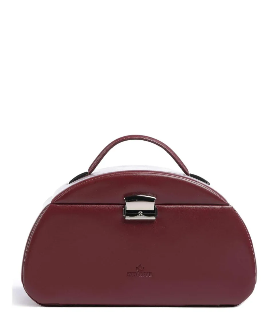 Merino 4 Etagen Schmuckkasten Lederimitat rot