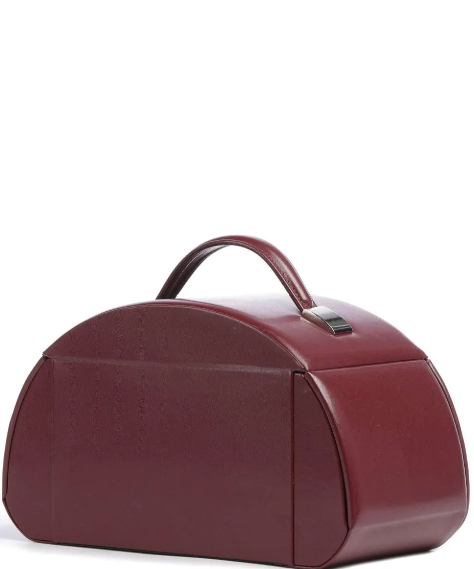 Merino 4 Etagen Schmuckkasten Lederimitat rot